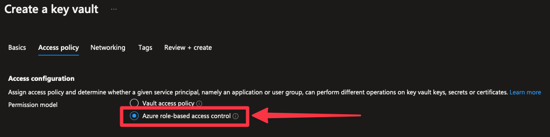 Creating a Key Vault with an RBAC permission model